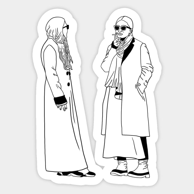 Olsen Twins Smoke Break II Sticker by motelgemini